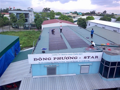 Thi Công Hệ Thống Điện Mặt Trời Áp Mái 19KW Cho Doanh Nghiệp Tại Thái Bình