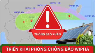 Thông báo triển khai các biện pháp ứng phó Bão số 3 WIPHA tại dự án điện mặt trời